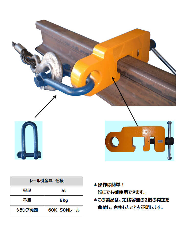 レール引金具